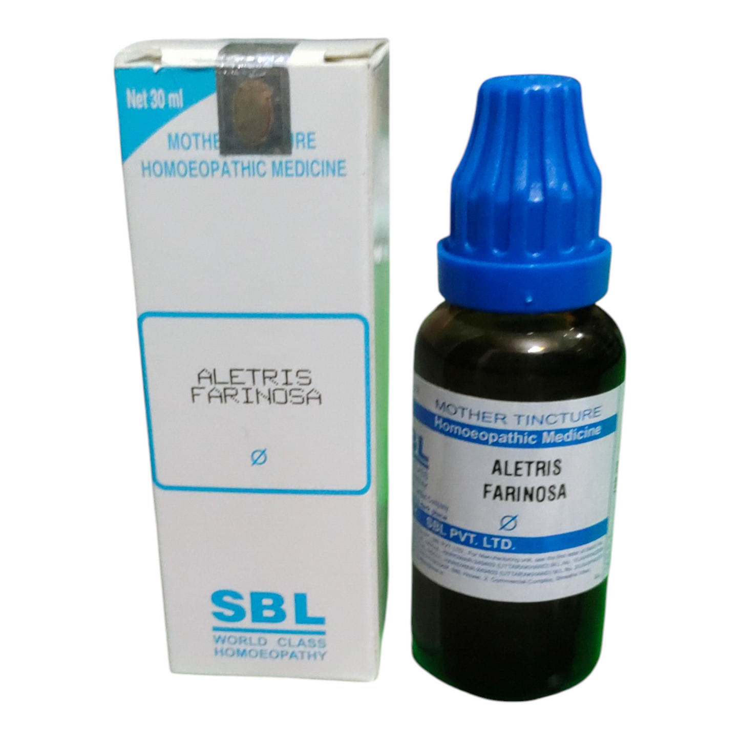 SBL Aletris Farinosa homeopathic medicine bottle and packaging on a white background