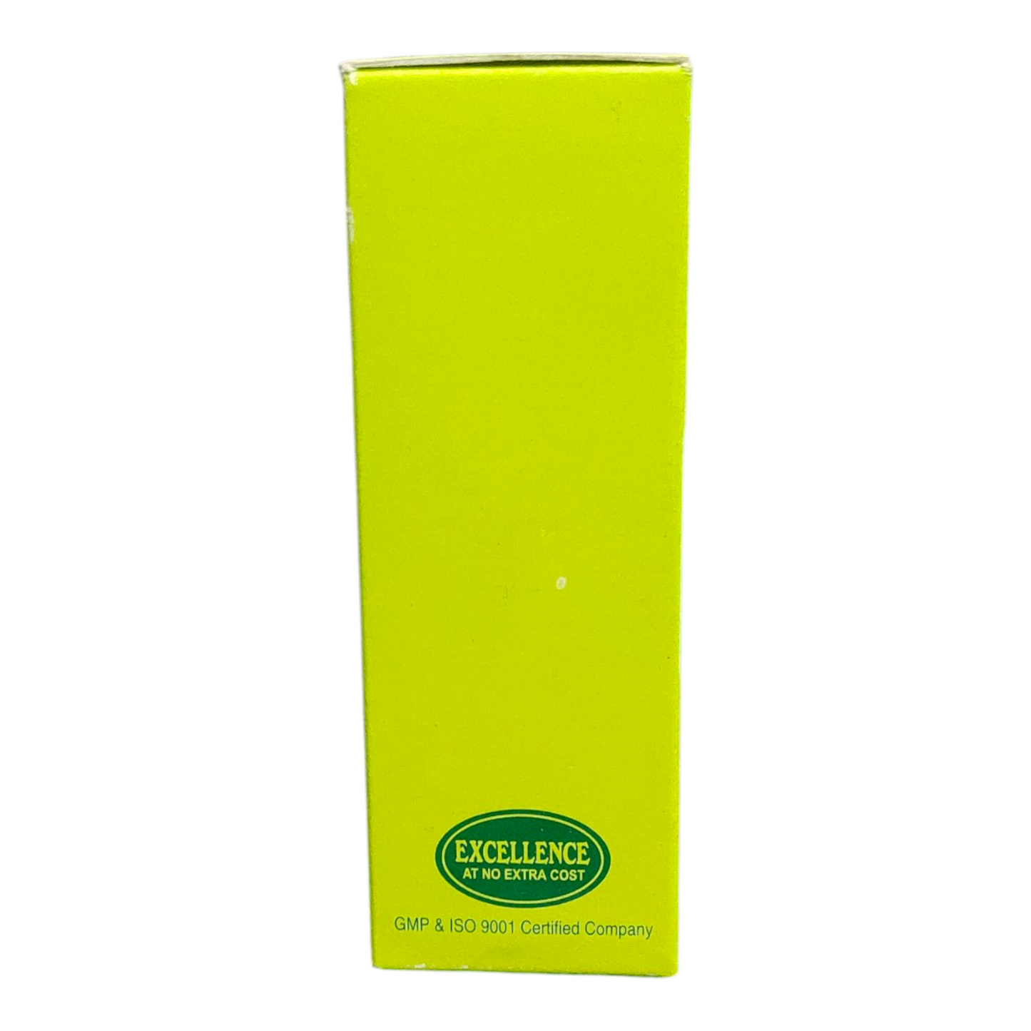 Yellow box with a logo and text on a white background