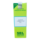 SBL homeopathic medicine box with green and white design