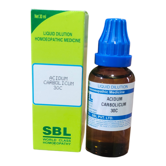 SBL homeopathic medicine bottle and packaging on a white background