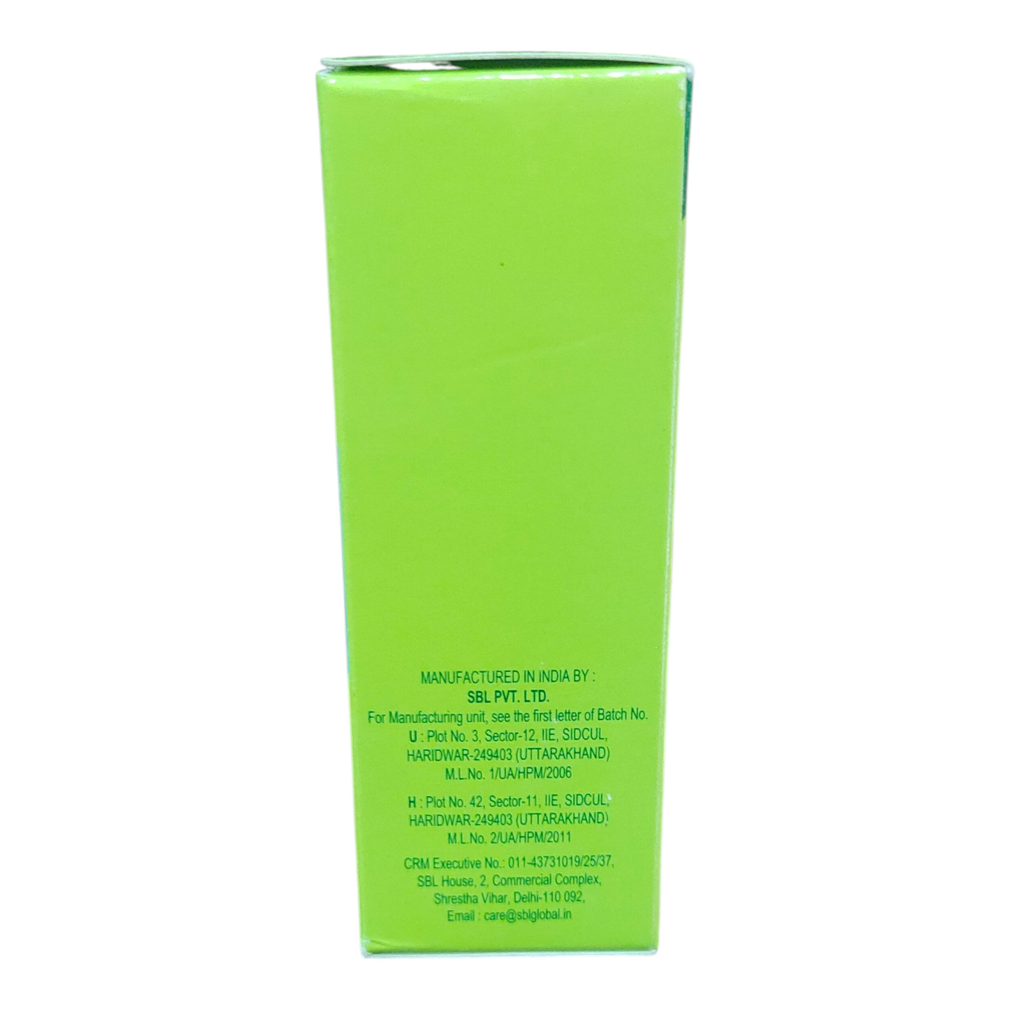 Green box with text on a white background