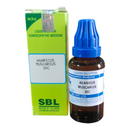 SBL Agaricus Muscarius 30C homeopathic medicine bottle and packaging on a white background