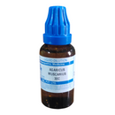 Bottle of Agaricus Muscarius 30C homeopathic medicine with a blue cap on a white background