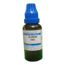 Bottle of Alumina 200C homoeopathic medicine with a blue cap on a white background