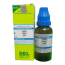 Green bottle with blue cap and packaging labeled 'SBL' on a white background