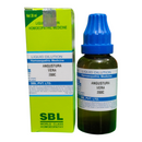 SBL Angustura Vera 200C homeopathic medicine bottle and packaging on a white background