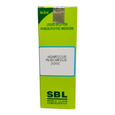 SBL Agaricus Muscarius 200C homoeopathic medicine box on a white background