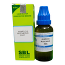 SBL Agaricus Muscarius 200C homeopathic medicine bottle and packaging on a white background