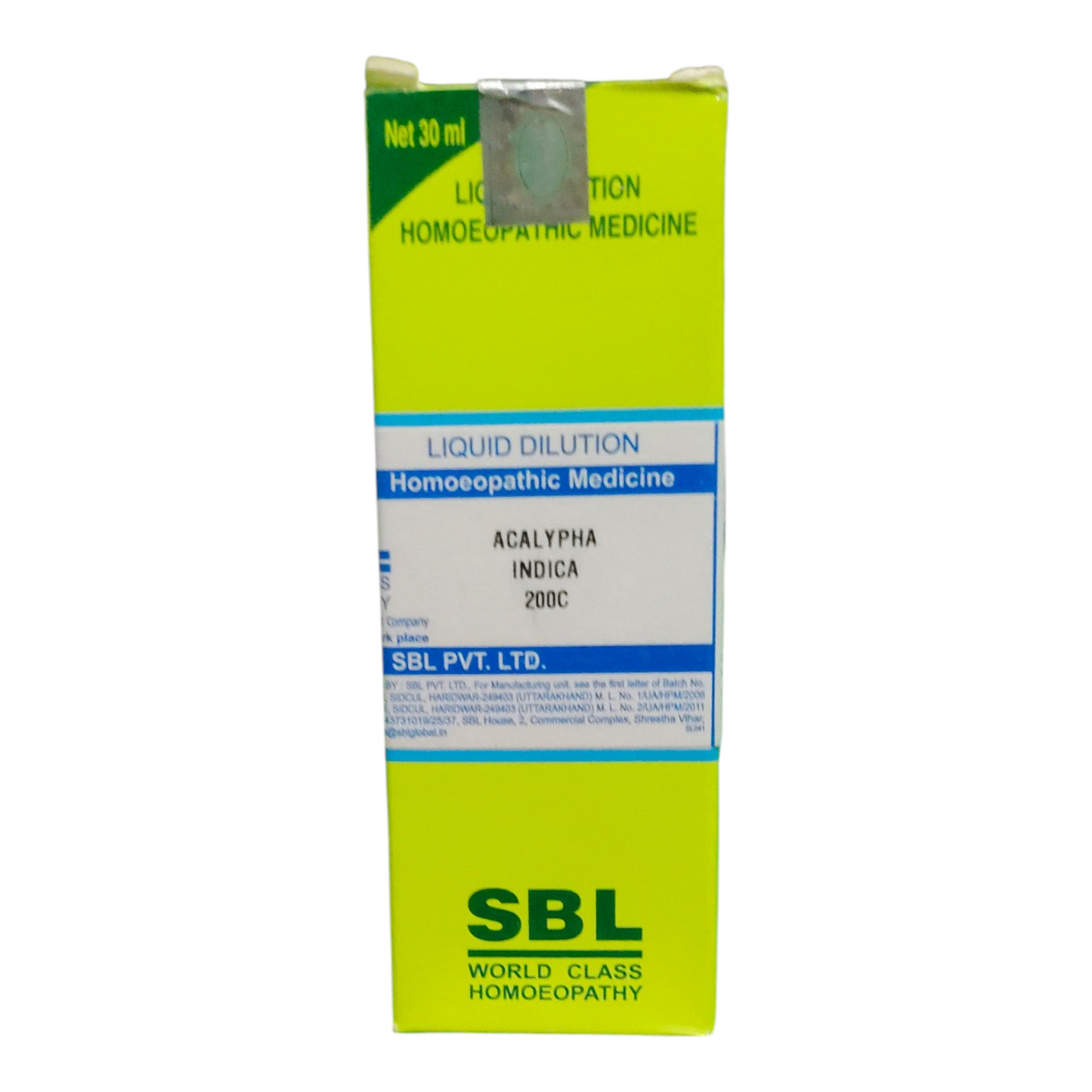 SBL homeopathic medicine packaging on a white background