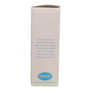 White box with blue text and logo on a white background