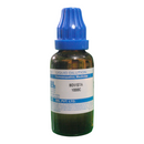 Bottle of Bovista 1000C liquid dilution with blue cap on a white background