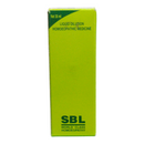 Green box of SBL homoeopathic medicine on a white background