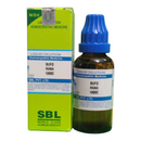 SBL homeopathic medicine bottle and box on a white background
