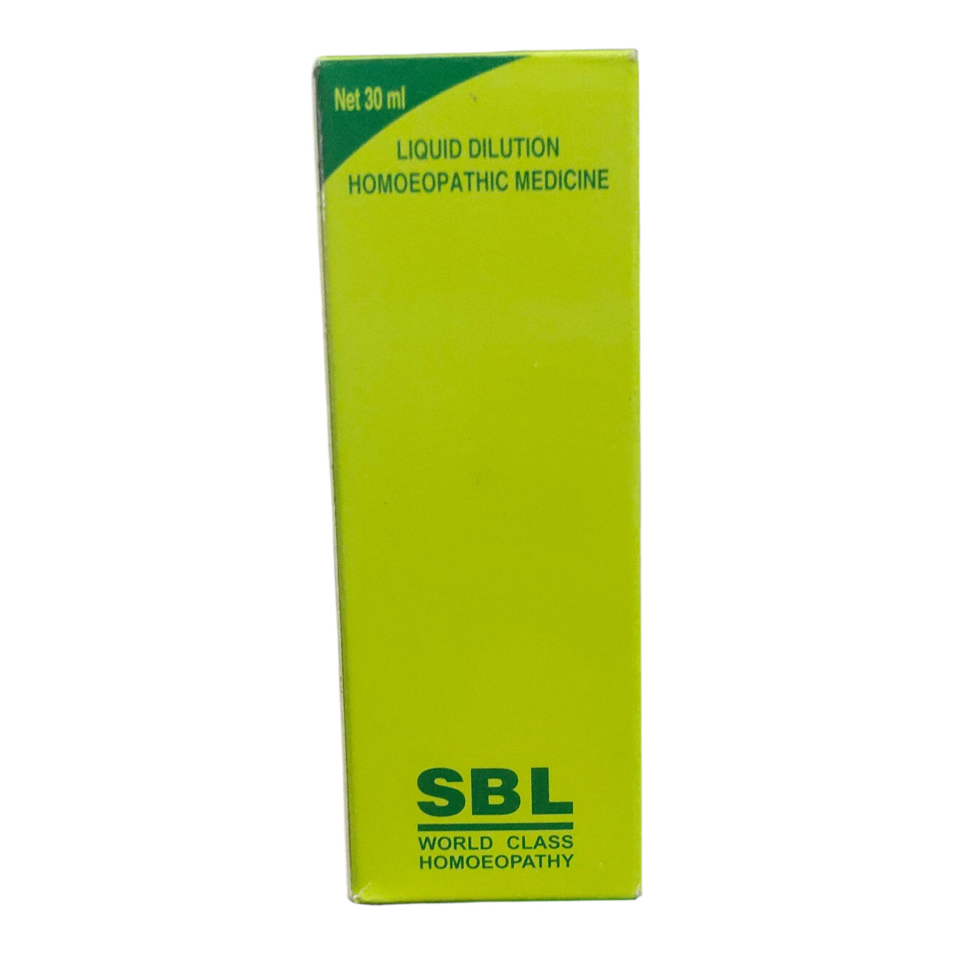SBL homeopathic medicine box on a white background
