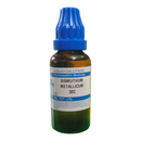 Bottle of Bismuthum Metallicum 30C homeopathic medicine with a blue cap on a white background