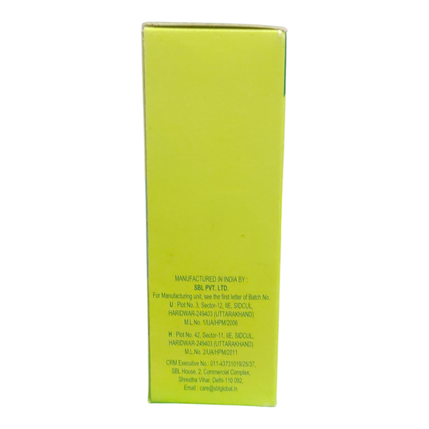 Green box with text on a white background