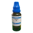 Bottle of Bovista 30C liquid dilution on a white background