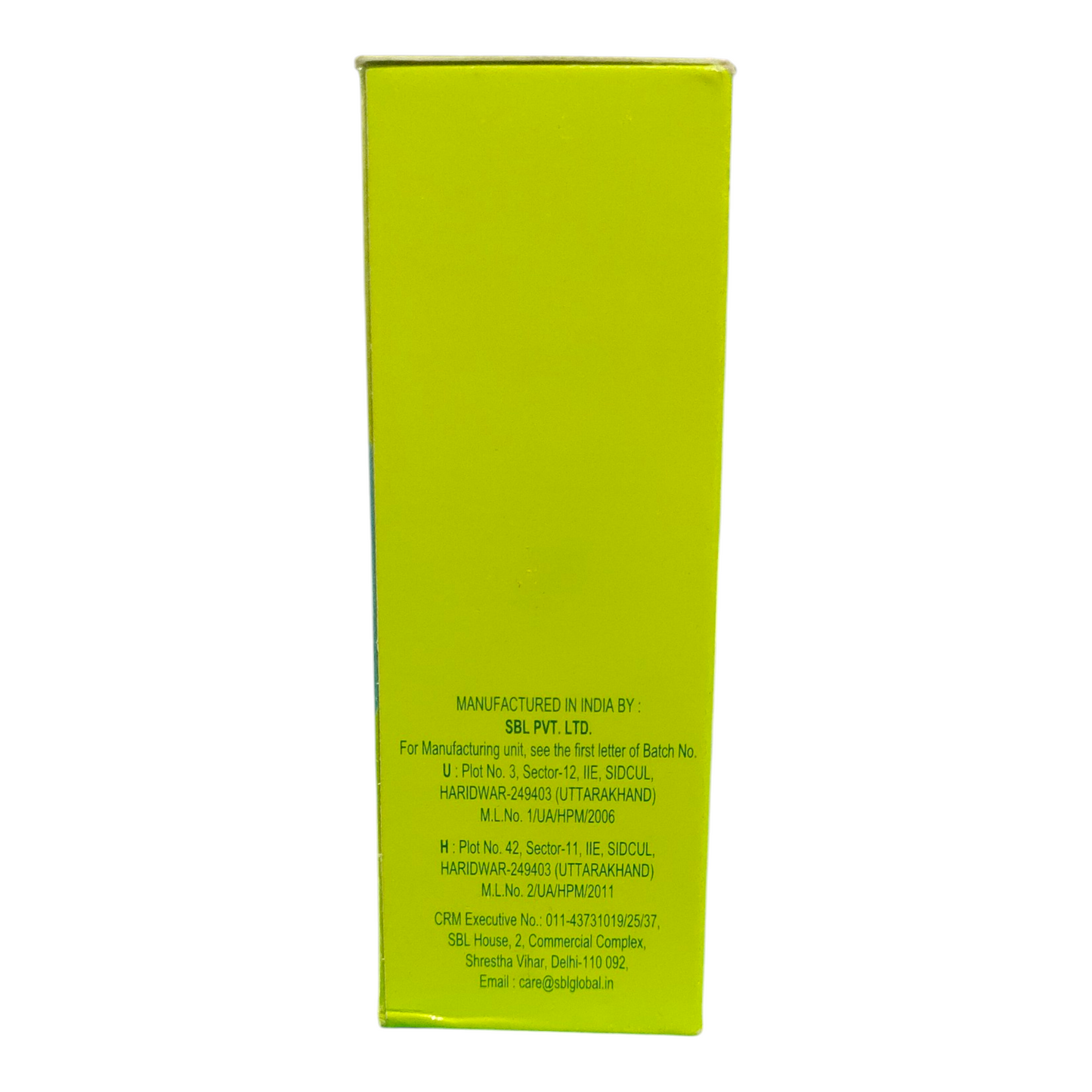 Green box with text on a white background