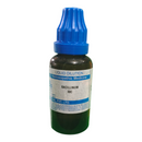 Bottle of Bacillinum 30C homoeopathic medicine with blue cap on a white background