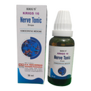 Krig's Nerve Tonic drops packaging and bottle on a white background