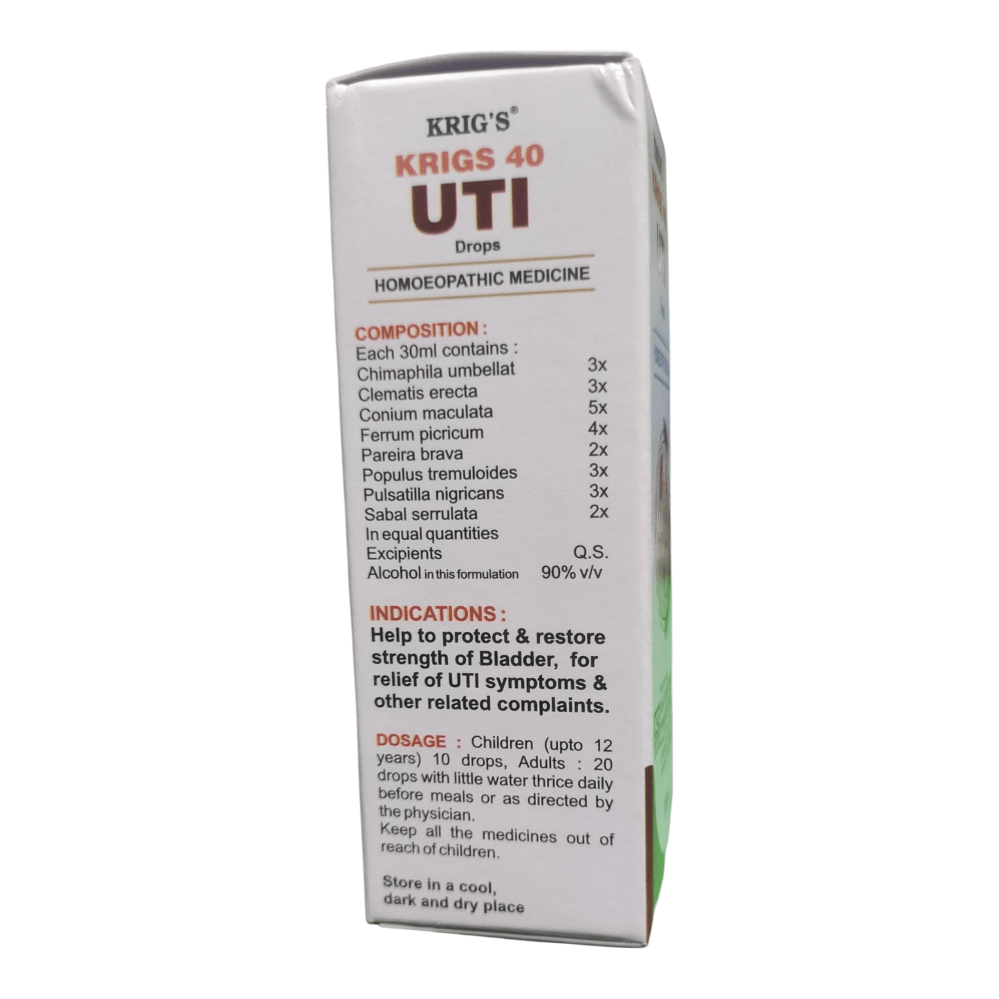 KRIG'S 40 UTI HOMEOPATHIC MEDICINE 30ML. - Liquid - Bhanu Pratap