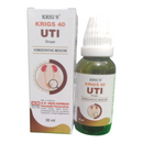 Krig's KRIGS 40 UTI Drops packaging and bottle on a white background