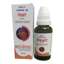 Krigs 30 Heart Drops packaging and bottle on a white background