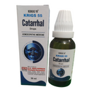 Krig's Krigs 55 Catarrrhal Drops packaging and bottle on a white background