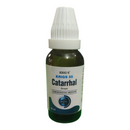 Bottle of Krig's 55 Catarrrhal Drops on a white background
