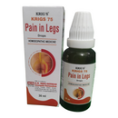 Krig's Krigs 75 Pain in Legs Drops packaging and bottle on a white background