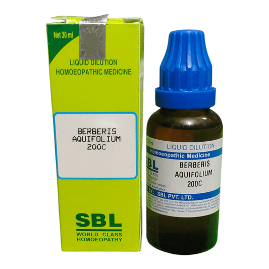 SBL BERBERIS AQUIFOLIUM 200C HOMEOPATHIC MEDICINE 30ML - Liquid - Bhanu Pratap