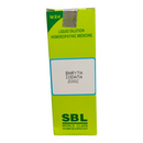 Green box of SBL homoeopathic medicine on a white background