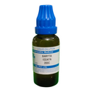 Bottle of Baryta Iodata 200C on a white background