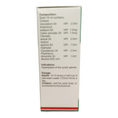 Box with medical composition and dosage information on a white background