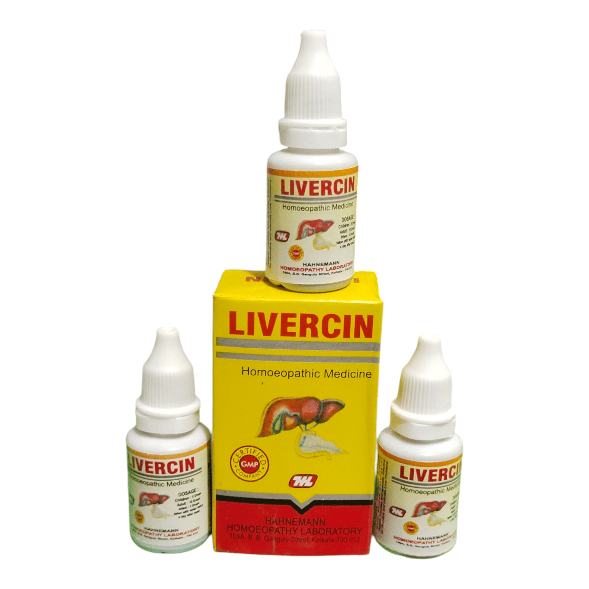HL LIVERCIN DROPS HOMEOPATHIC MEDICINE 15ML BUY 2 GET 1 FREE - Liquid - Bhanu Pratap