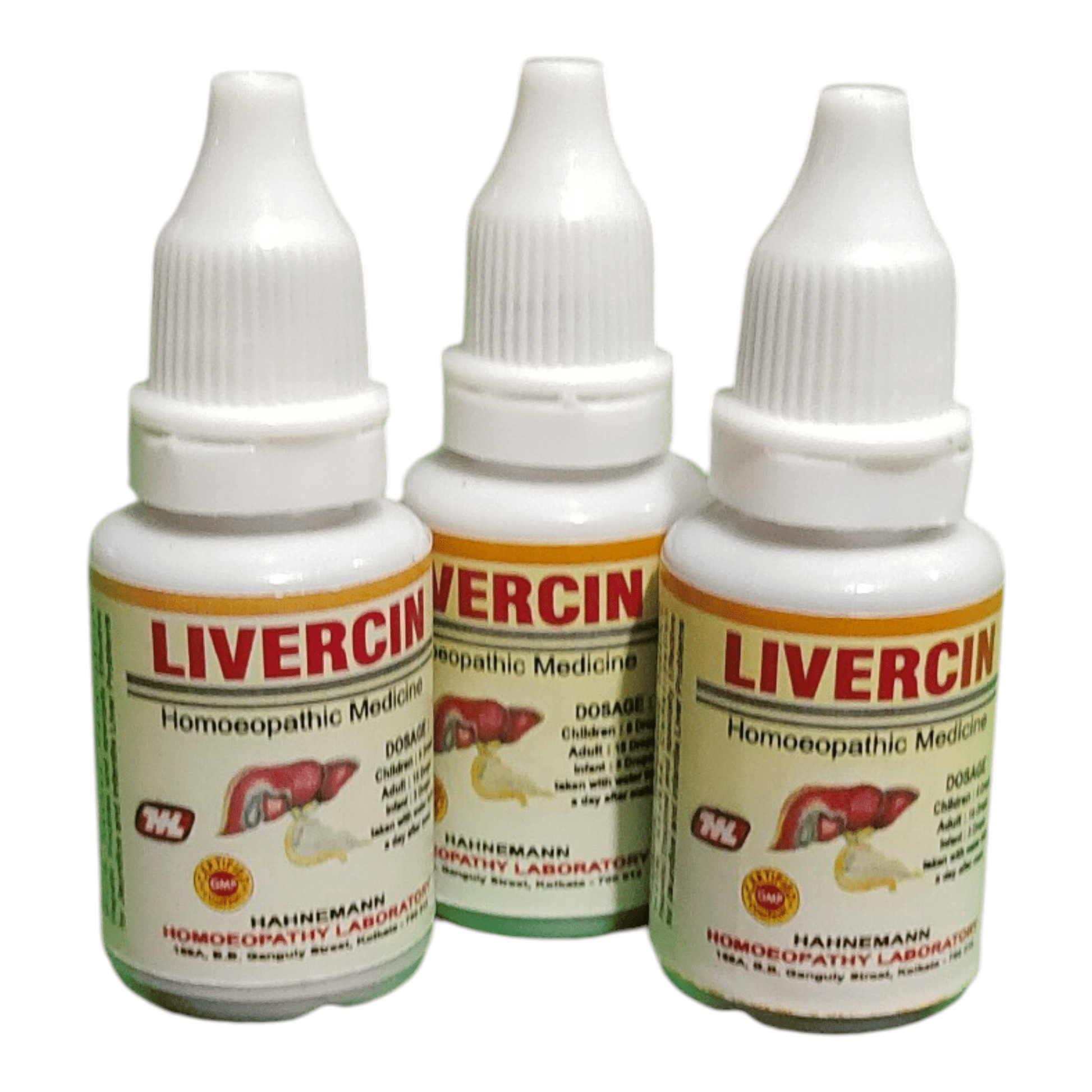HL LIVERCIN DROPS HOMEOPATHIC MEDICINE 15ML BUY 2 GET 1 FREE - Liquid - Bhanu Pratap