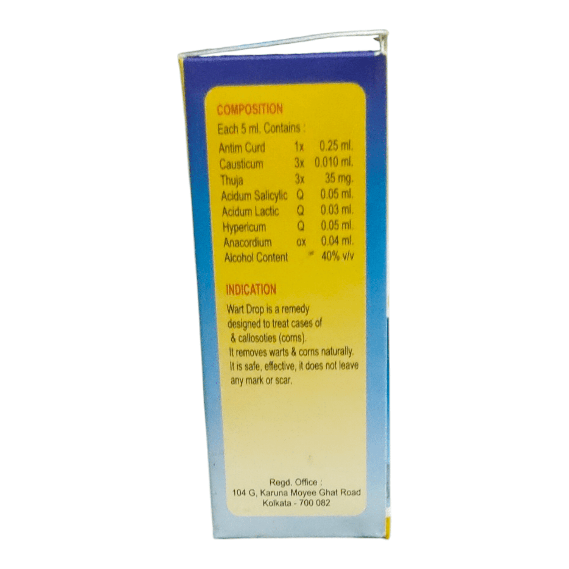 RHL WART DROP HOMEOPATHIC MEDICINE 30ML - Liquid - Bhanu Pratap