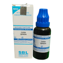 SBL Cassia Sophera homeopathic medicine bottle and packaging on a white background