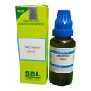 Homeopathic medicine bottle and packaging with 'SBL' branding on a white background