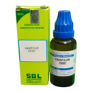 SBL Causticum 1000C homeopathic medicine bottle and packaging on a white background