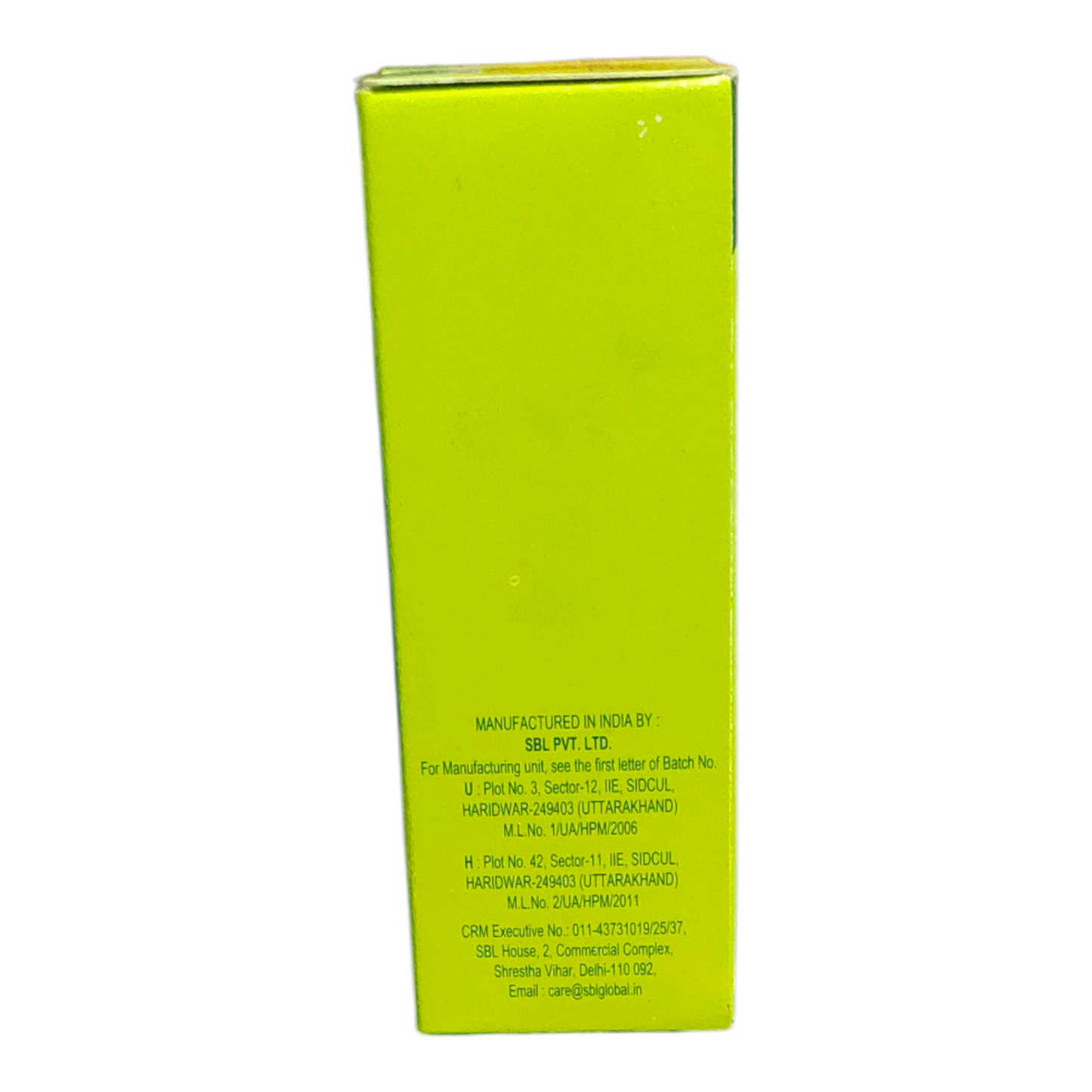 Green box with text on a white background