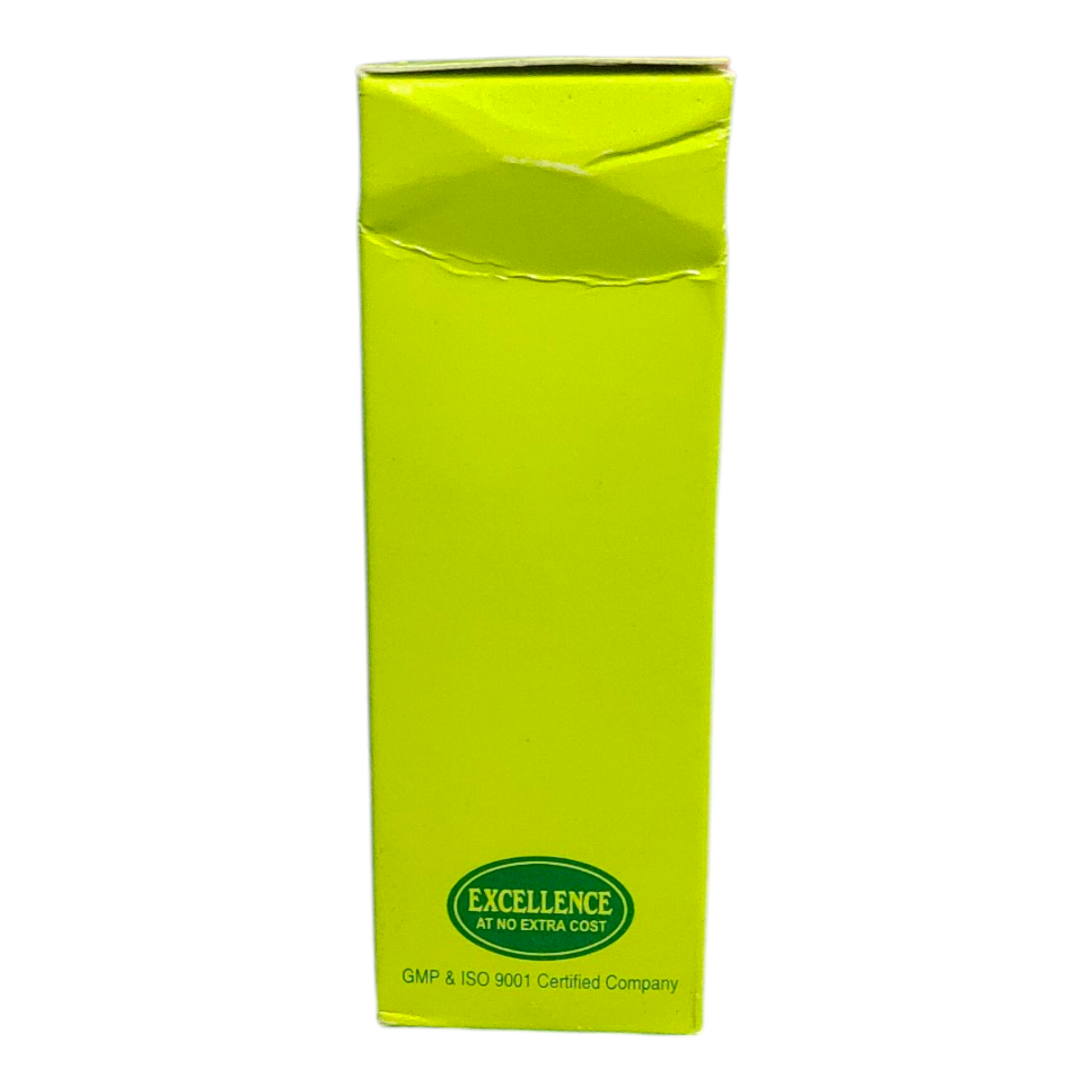 Lime green box with 'Excellence' logo on a white background