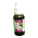 Bottle of homeopathy medicine for animals on a white background