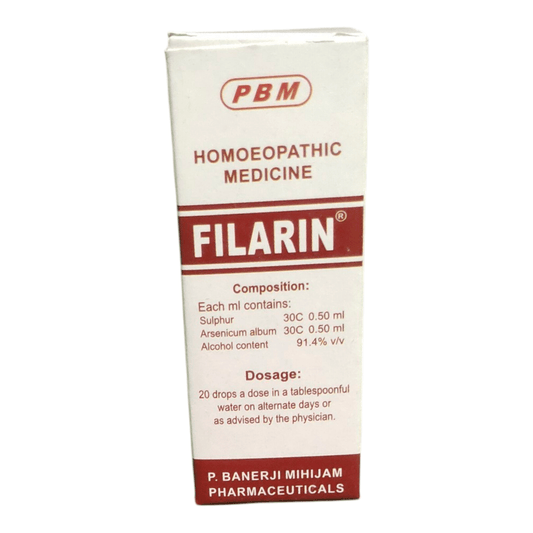 PBM FILARIN DROPS HOMEOPATHIC MEDICINE 30ML - Liquid - Bhanu Pratap