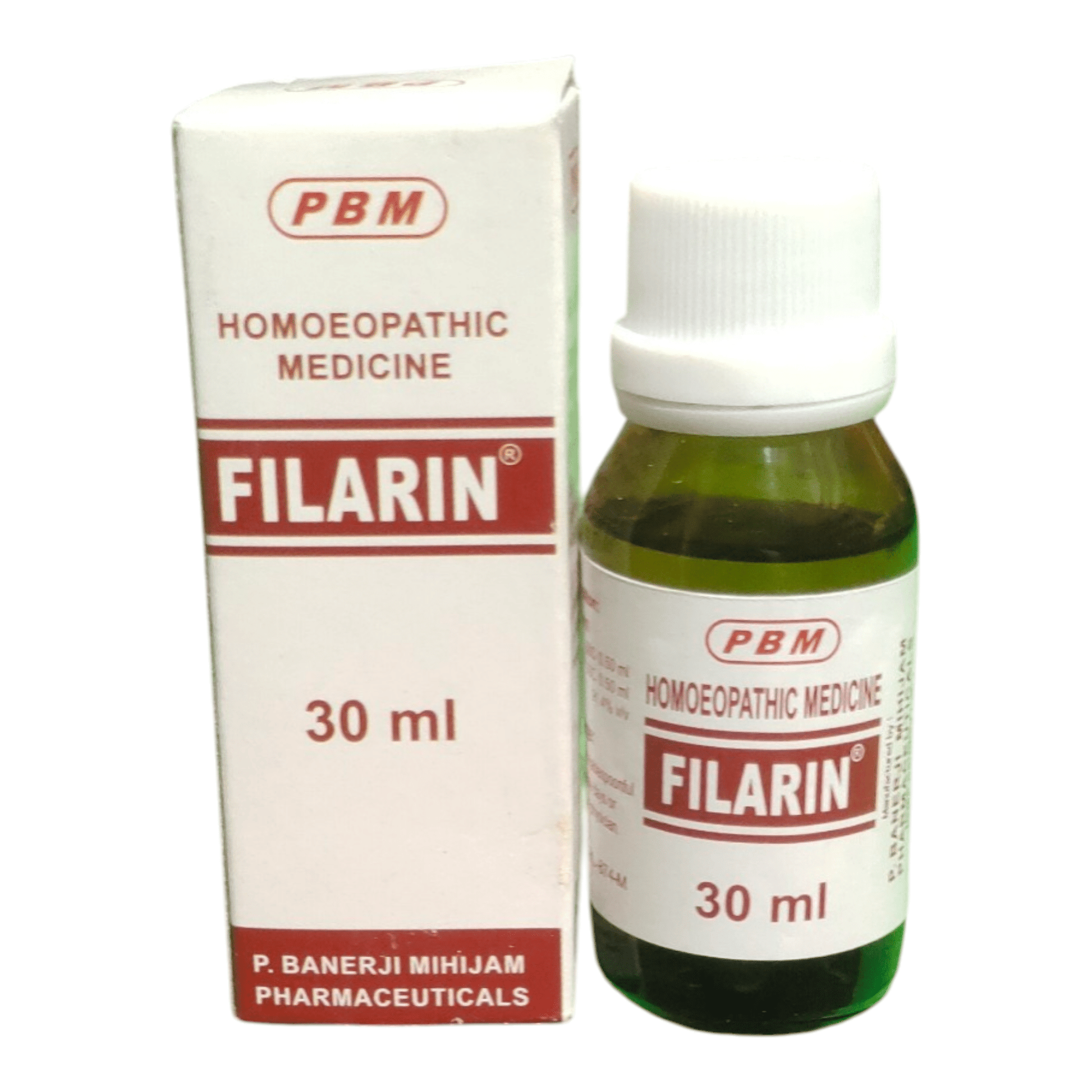 PBM FILARIN DROPS HOMEOPATHIC MEDICINE 30ML - Liquid - Bhanu Pratap