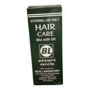 Hair care product packaging with 'BL' logo on a white background