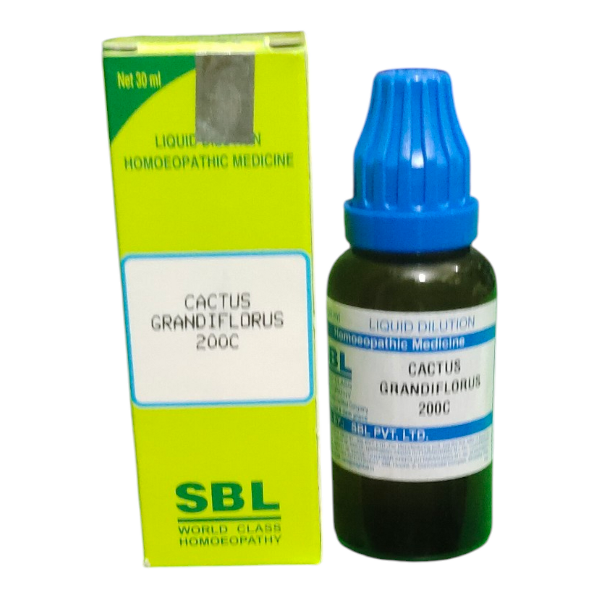 "SBL Cactus Grandiflorus 200C 30ml – Homeopathic medicine for heart health, chest pain, palpitations, and circulation support"