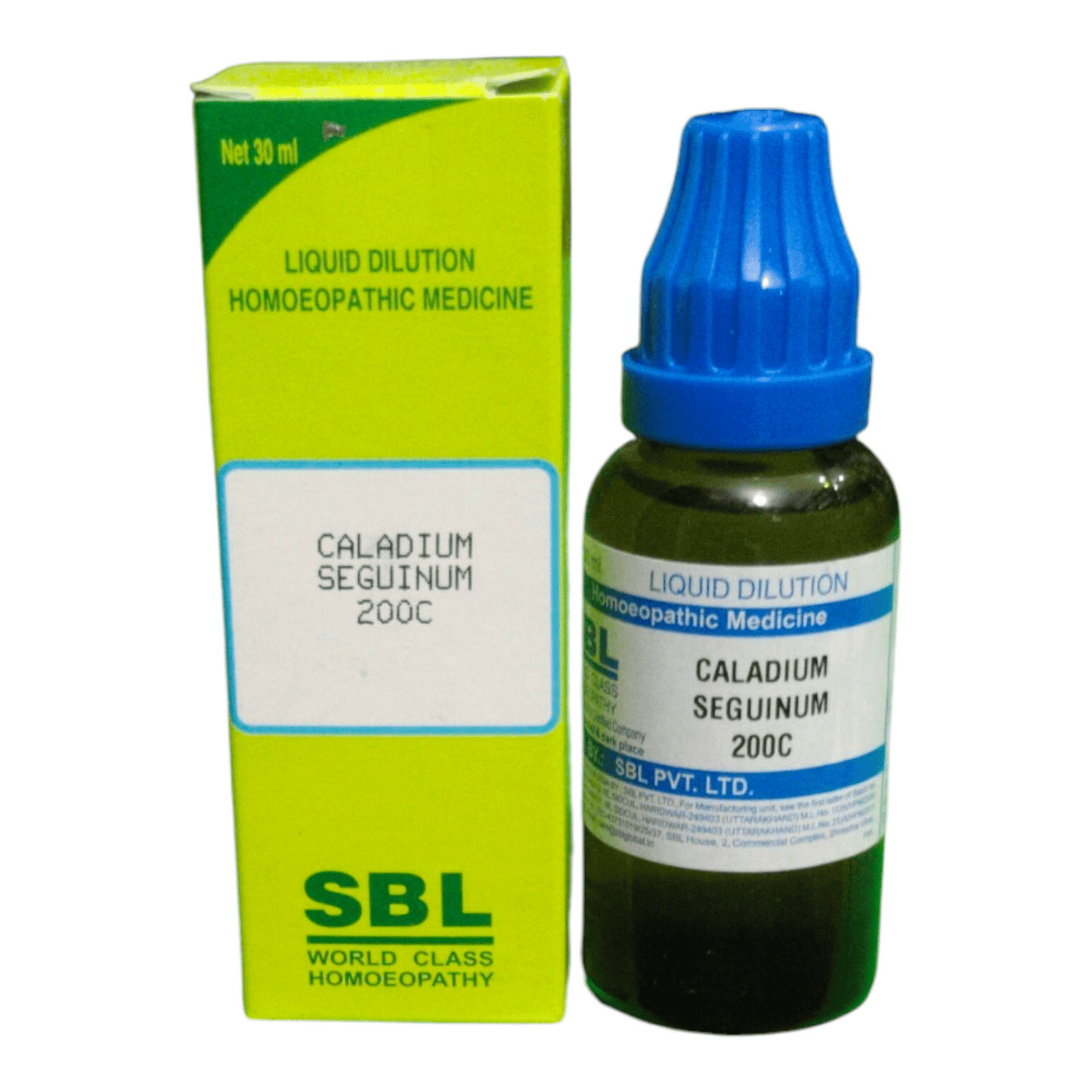 SBL CALADIUM SEGUINUM 200C HOMEOPATHIC MEDICINE 30ML - Liquid - Bhanu Pratap