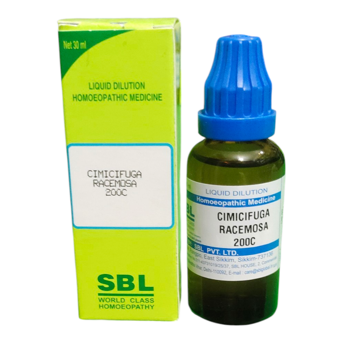 "SBL Cimicifuga Racemosa 200C 30ml – Homeopathic medicine for menstrual pain, hormonal balance, mood swings, and menopause support"