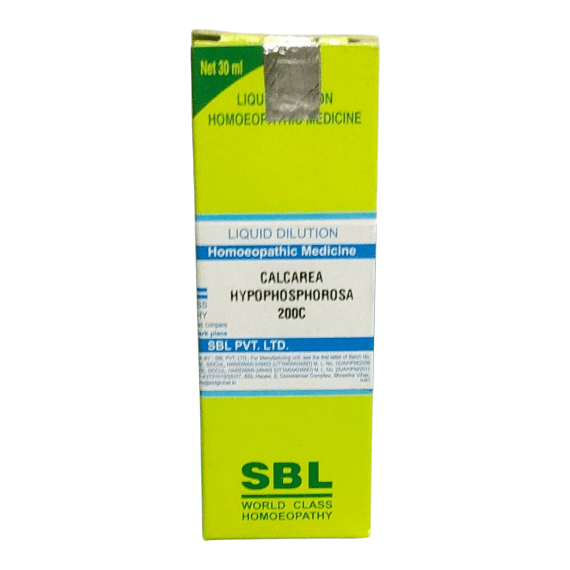 SBL CALCAREA HYPOPHOSPHOROSA 200C HOMEOPATHIC MEDICINE 30ML - Liquid type - Bhanu Pratap